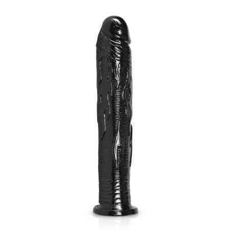 Prestaloveshop Gode Ventouse Droit Noir 28X5 Cm Pvc