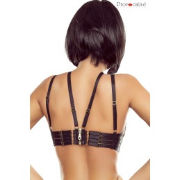 Prestaloveshop Soutien Gorge Ouvert Harnais Noir