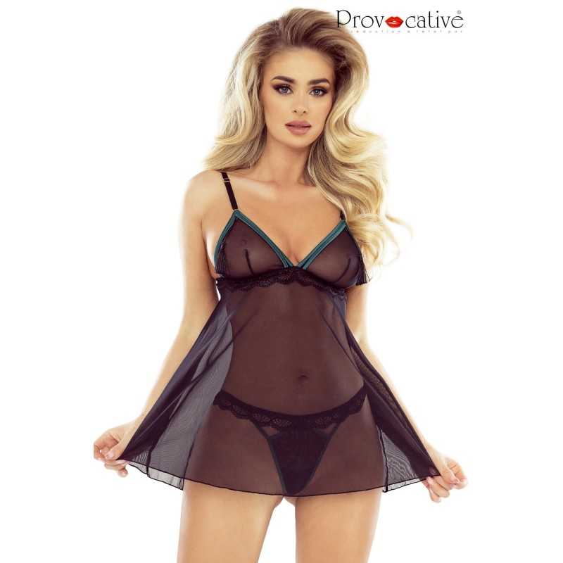 Prestaloveshop Tassel Rêve Nuisette évasée Bonnet Bordée Satin