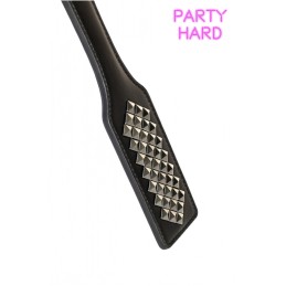 Prestaloveshop Paddle Pcv Noire Dragonne Rivets Pointes Métal