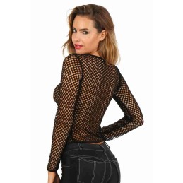 Prestaloveshop Top Grosse Résille Noire