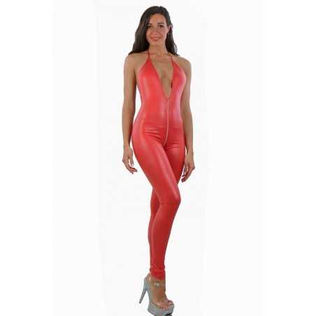 Prestaloveshop Combinaison Wetlook Zip Intégral