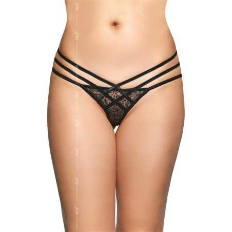 Prestaloveshop G String Dentelle et Liens Satinés