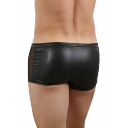 Prestaloveshop Boxer Homme Wetlook Micro Résille Transparente