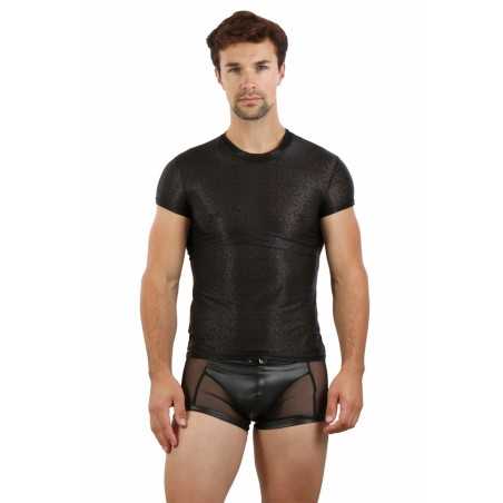 Prestaloveshop T Shirt Noir Homme- Légèrement Transparent A