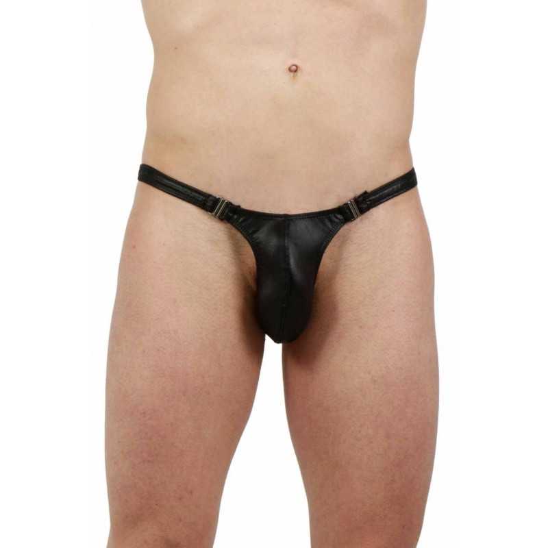 Prestaloveshop String Homme Wetlook Détachable Cotés