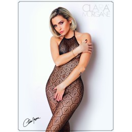 Prestaloveshop Bodystocking Résille Motif Géométrique Ouvert