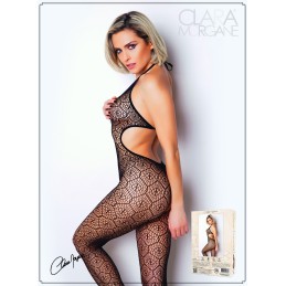 Prestaloveshop Bodystocking Résille Motif Géométrique Ouvert