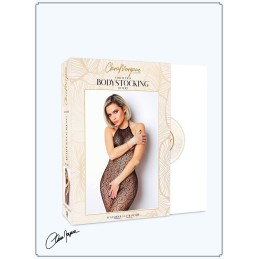 Prestaloveshop Bodystocking Résille Motif Géométrique Ouvert