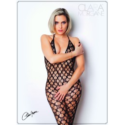 Prestaloveshop Bodystocking Résille Motifs Ouvert Entre Jambes