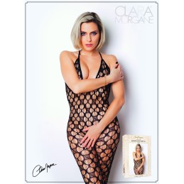 Prestaloveshop Bodystocking Résille Motifs Ouvert Entre Jambes