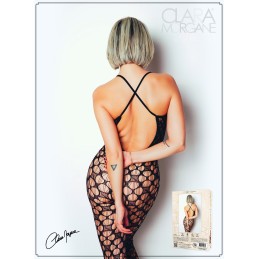 Prestaloveshop Bodystocking Résille Motifs Ouvert Entre Jambes