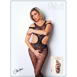 Prestaloveshop Bodystocking Résille Losange Ouvert Cotés et