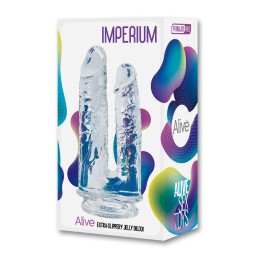 Prestaloveshop Imperium Double Gode Ventouse Jelly Transparent