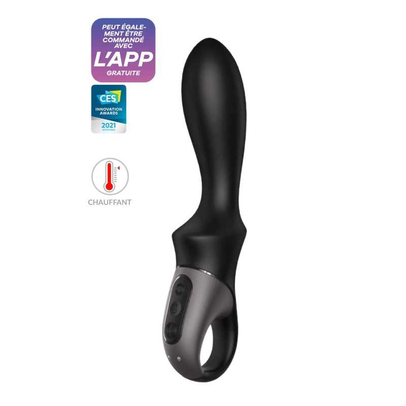 Prestaloveshop Heat Climax Noir Vibro Plug Chauffant Unisexe