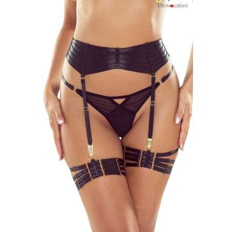 Prestaloveshop String Ouvert Harnais Micro Résille Noire