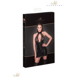 Prestaloveshop Robe wetlook décolleté profond dentelle dos nu