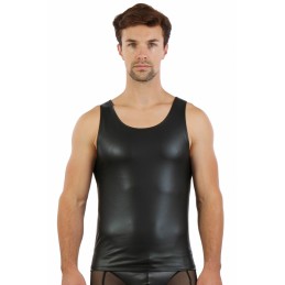 Prestaloveshop Débardeur wetlook noir Homme