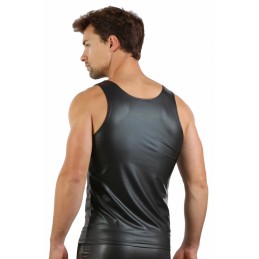 Prestaloveshop Débardeur wetlook noir Homme