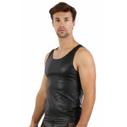 Prestaloveshop Débardeur wetlook noir Homme