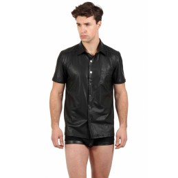 Prestaloveshop Chemise Homme bouton pression motif embossé