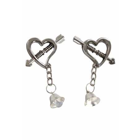 Prestaloveshop Pince Tétons "Cupidon" argenté