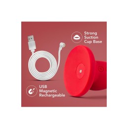 Prestaloveshop Las Vegas Gode Ou Plug Vibrant Ventouse Rouge Usb