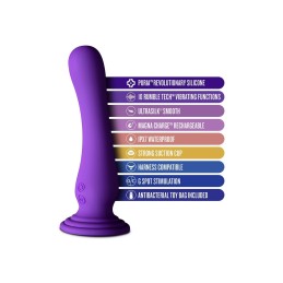 Prestaloveshop Ibiza Gode Ou Plug Vibrant Ventouse Violet Usb