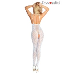 Prestaloveshop Bodystocking Ouvert Blanc