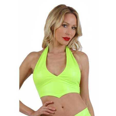 Prestaloveshop Top Court Wetlook Fluo Noué Cou