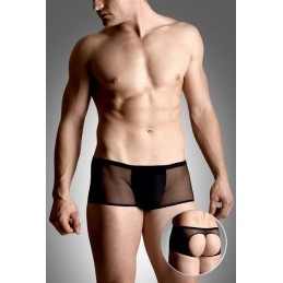 Prestaloveshop Boxer String Noir Ouvert Derrière Homme