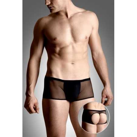 Prestaloveshop Boxer String Noir Ouvert Derrière Homme