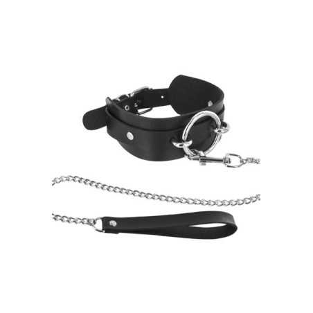 Prestaloveshop Collier Fetish Grand Anneau et Laisse