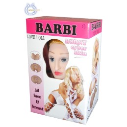 Prestaloveshop Barbi Vibrante Visage 3D Poupée Gonflable Anus