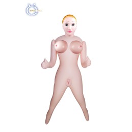 Prestaloveshop Barbi Vibrante Visage 3D Poupée Gonflable Anus