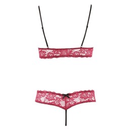 Prestaloveshop Ensemble Dentelle Rouge Soutien Gorge Et String