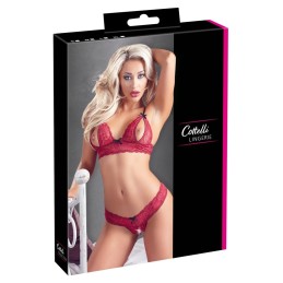 Prestaloveshop Ensemble Dentelle Rouge Bordeaux Soutien Gorge