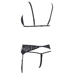 Prestaloveshop Ensemble Dentelle Noire Soutien Gorge String