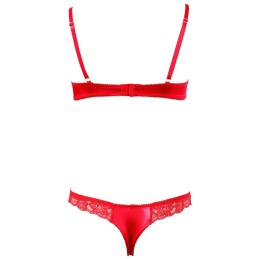 Prestaloveshop Ensemble Dentelle Rouge Soutien Gorge Et String