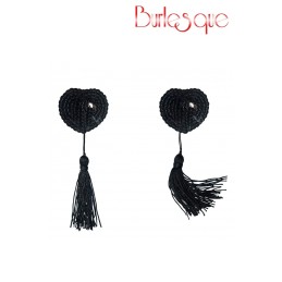 Prestaloveshop Nipple Gipsy Coeur Sequin et Pompon Noir