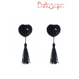 Prestaloveshop Nipple Gipsy Coeur Sequin et Pompon Noir