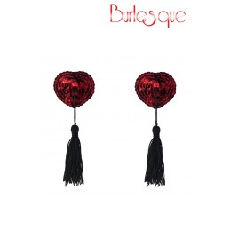 Prestaloveshop Nipple Gipsy Coeur Sequin et Pompon Noir