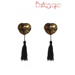 Prestaloveshop Nipple Gipsy Coeur Sequin et Pompon Noir