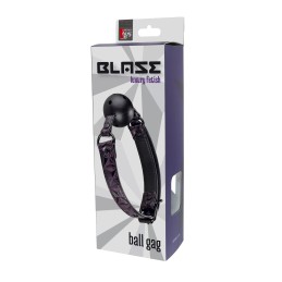 Prestaloveshop Ball Gag Baillon Boule Simili Cuir Irisé Violet