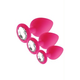 Prestaloveshop Joyas Set 3 Plugs Rosebud S-M-L