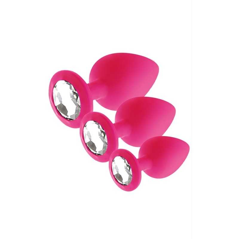 Prestaloveshop Joyas Set 3 Plugs Rosebud S-M-L