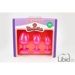 Prestaloveshop Joyas Set 3 Plugs Rosebud S-M-L