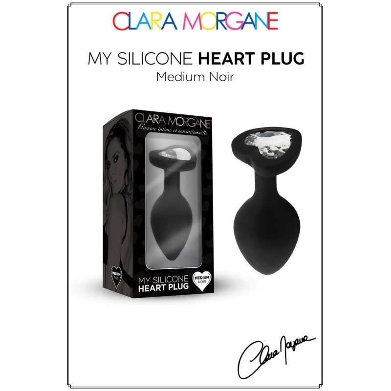 Prestaloveshop My Herat Black Silicone Plug Coeur