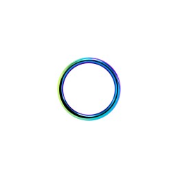 Prestaloveshop Cockring Rainbow Large Anneau Acier Irisé