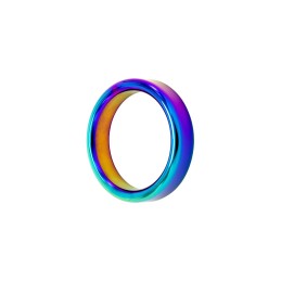 Prestaloveshop Cockring Rainbow Large Anneau Acier Irisé